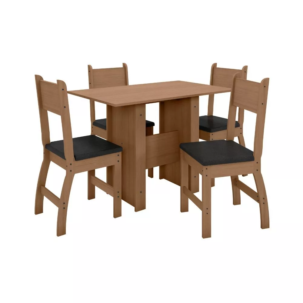 Conjunto Mesa de Jantar 4 Lugares Milano