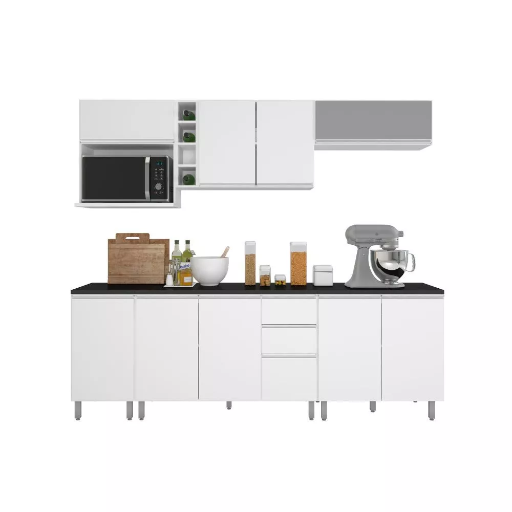 Cozinha Completa Evidence 10 Portas 2 Gavetas Poliman Móveis