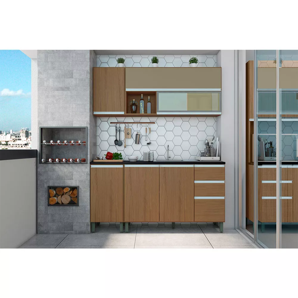 Balcão de Cozinha 1 Porta Evidence Poliman