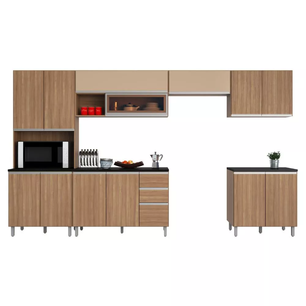 Image 1 of 5 of Cozinha Modulada 6 Peças 14 Portas 2 Gavetas Com Torre Quente Evidence