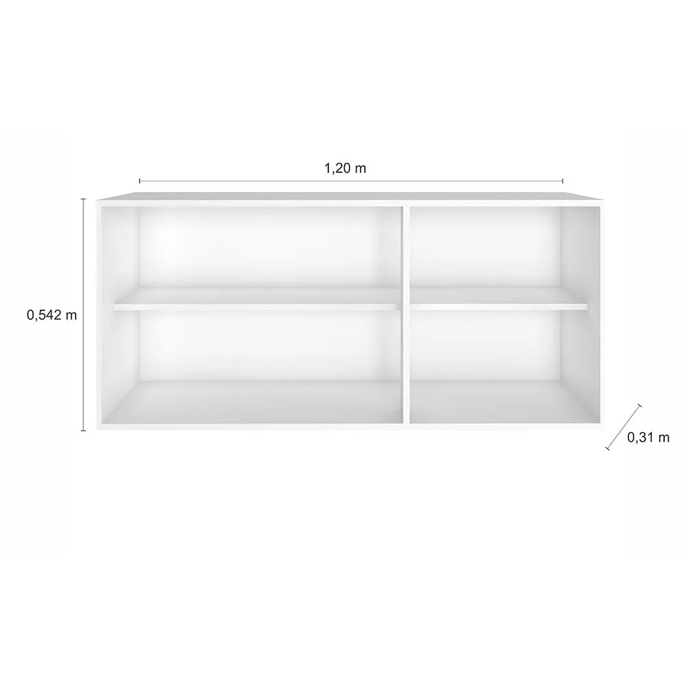 Image 5 of 6 of Armário Aéreo Multiuso 120 cm 3 Portas Poliman