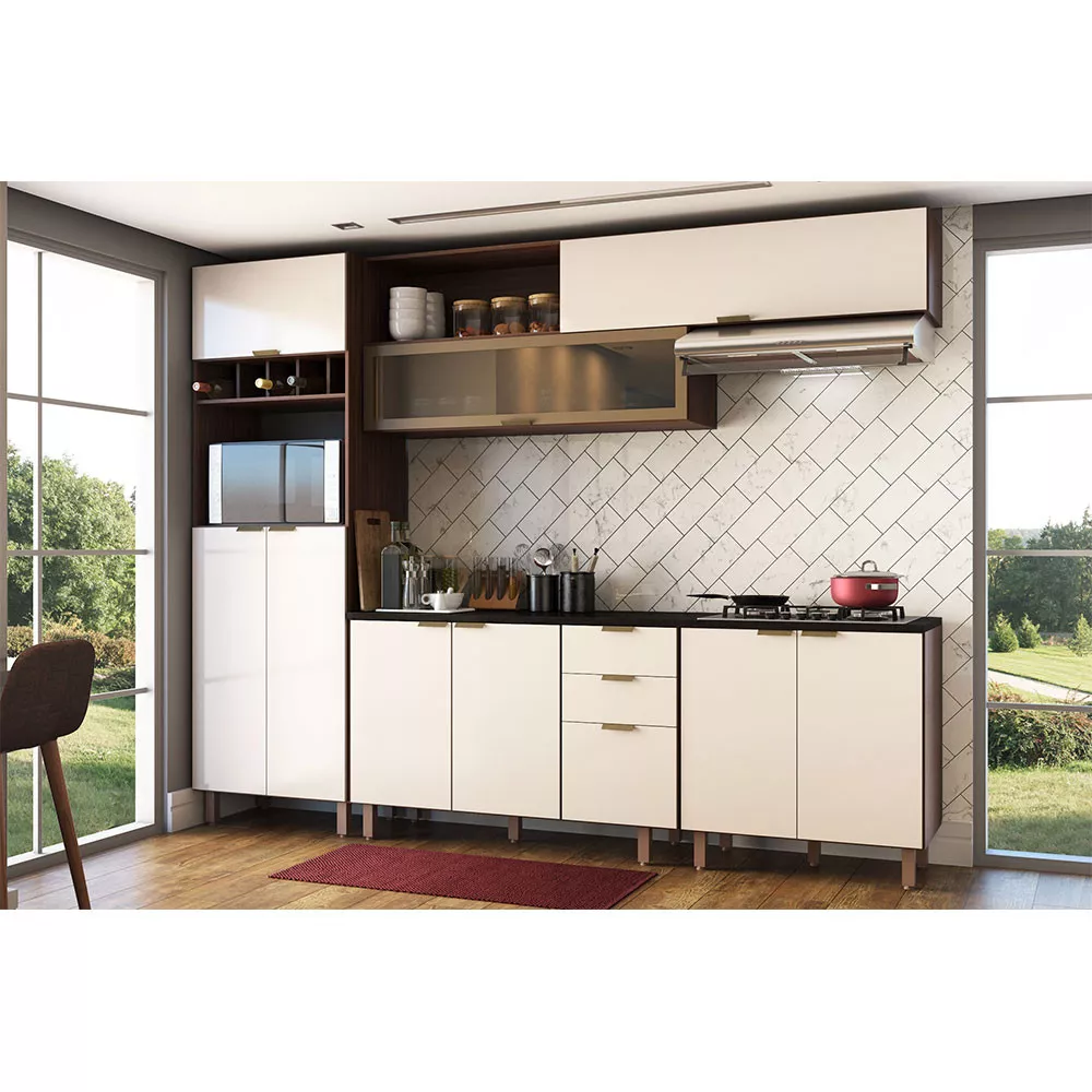 Balcão Para Cooktop Flair 2 Portas Sem Tampo Poliman Móveis