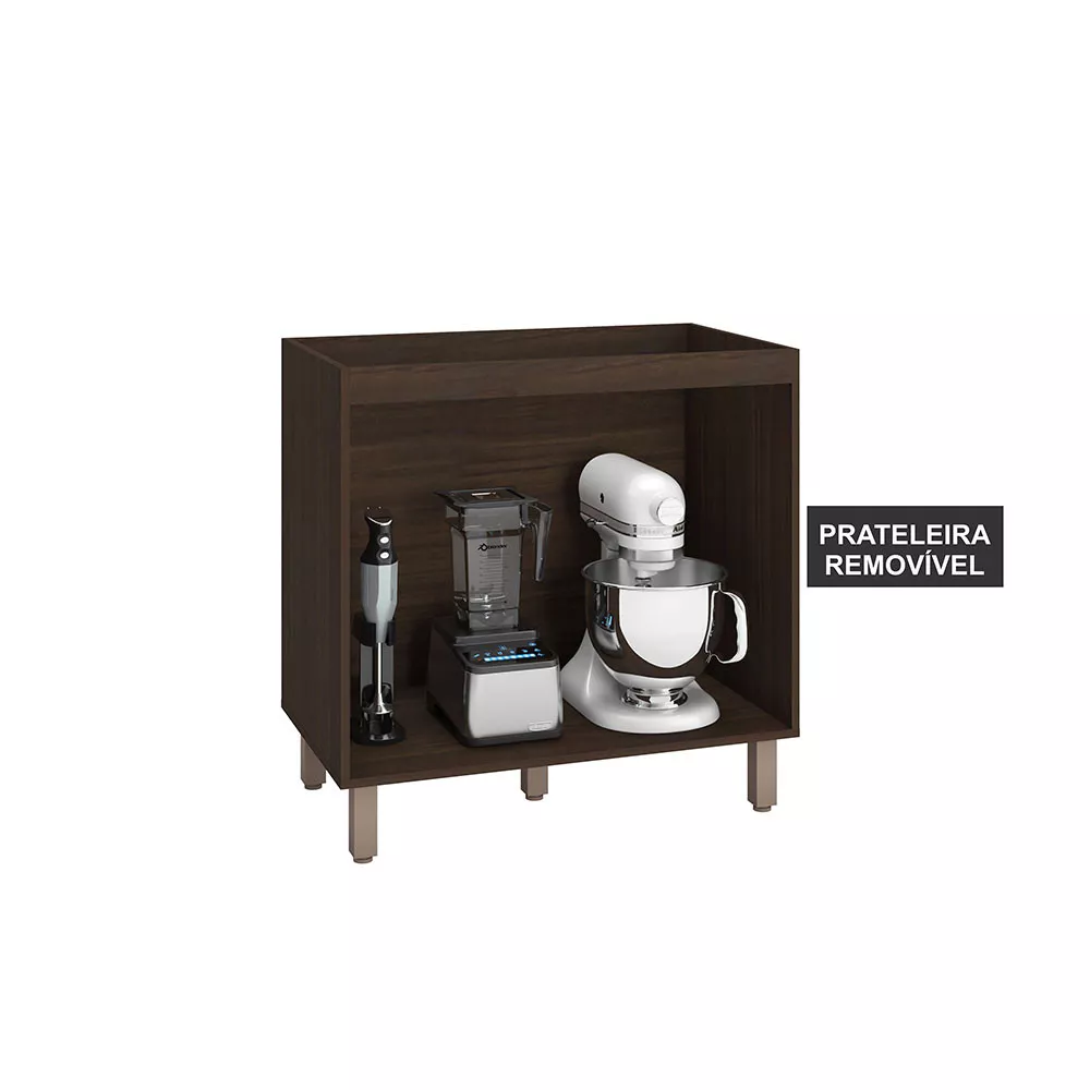 Balcão Para Cooktop Flair 2 Portas Sem Tampo Poliman Móveis