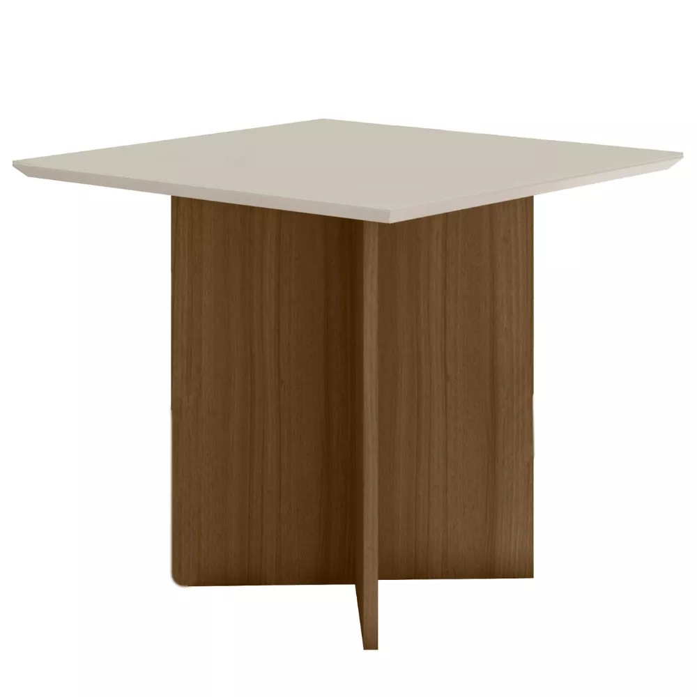 Mesa de Jantar Retangular Tampo Chanfrado sem vidro 90cm Helô Poliman Móveis
