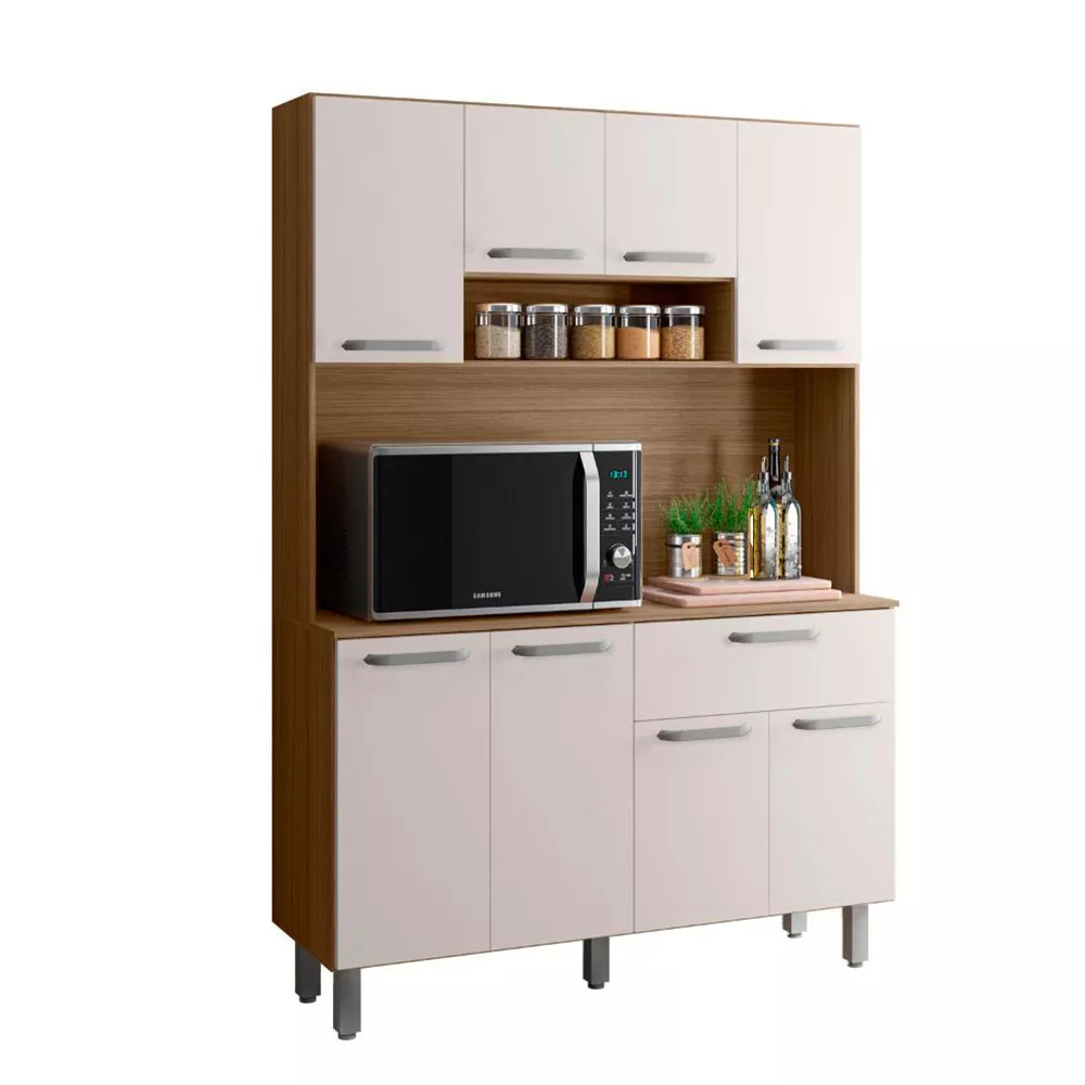 Kit Cozinha Compacta 8 portas 1 Gateva Nice Poliman Móveis