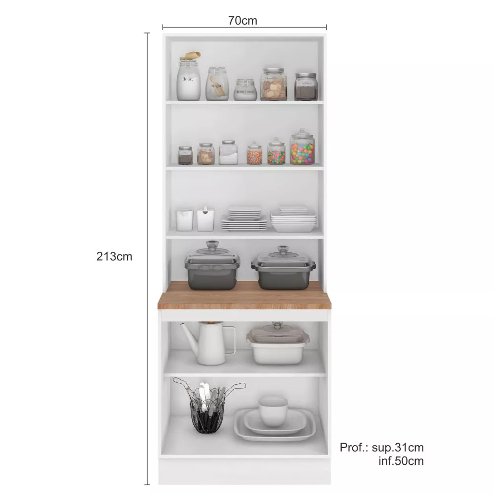 Paneleiro Cristaleira 4 Portas Unna Poliman