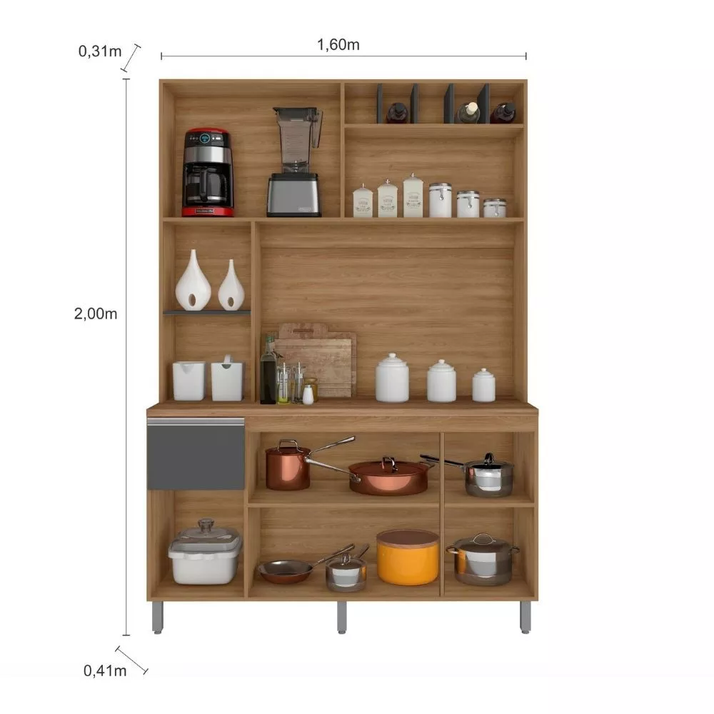 Image 3 of 5 of Kit Cozinha 6 Portas 1 Gaveta Alice