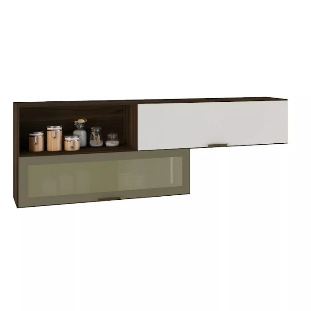 Image 0 of 4 of Armário Aéreo Duplo Basculante 200cm Flair Poliman Móveis
