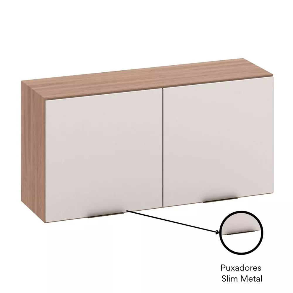 Armário Aéreo 120 cm 2 Portas Etna Poliman Móveis