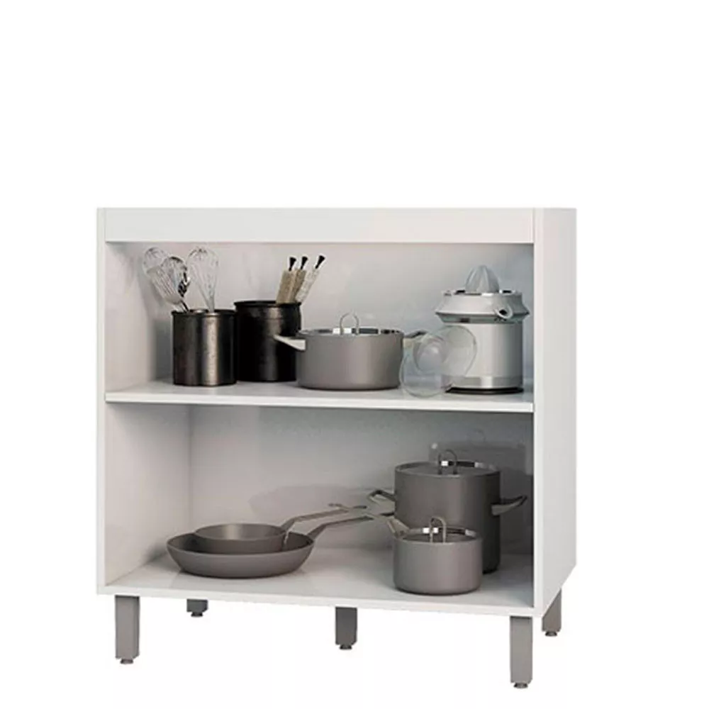 Balcão Para Cooktop Evidence 2 Portas Sem Tampo Poliman Móveis