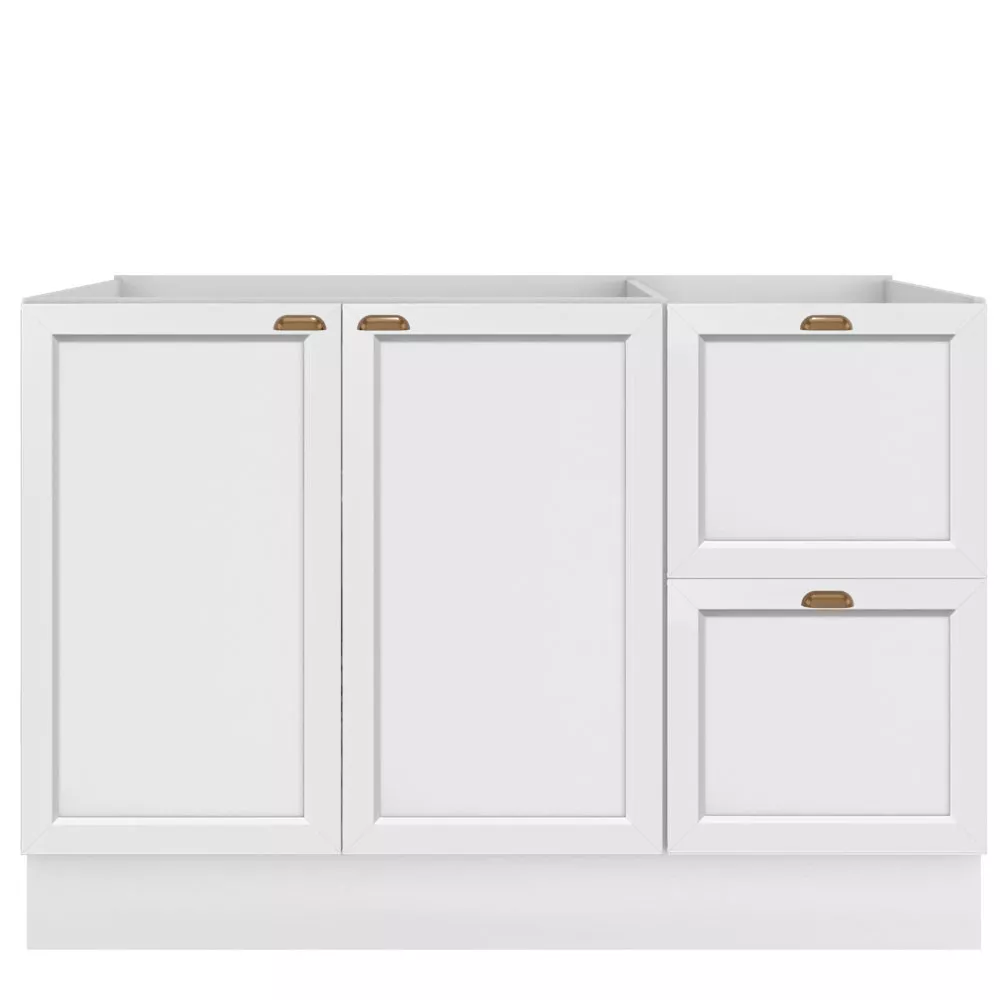 Balcão 2 Portas 2 Gavetas Olivia 120 cm sem tampo