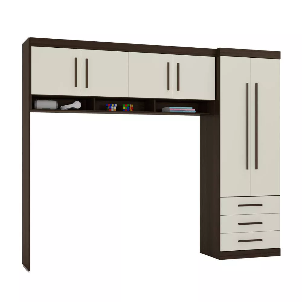 Image 1 of 5 of Quarto Modulado Juvenil 6 Portas 3 Gavetas Star Poliman Móveis