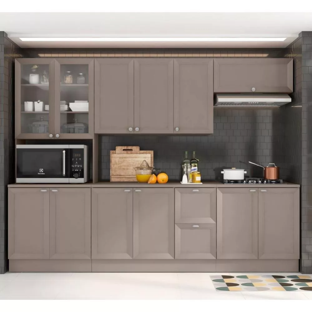 Cozinha Completa Unna 12 Portas 2 Gavetas Poliman Móveis