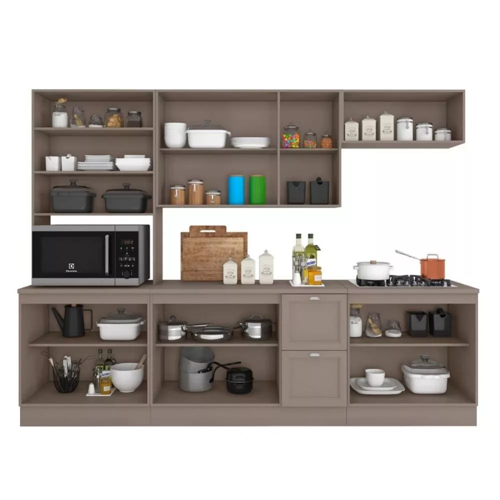 Cozinha Completa Unna 12 Portas 2 Gavetas Poliman Móveis