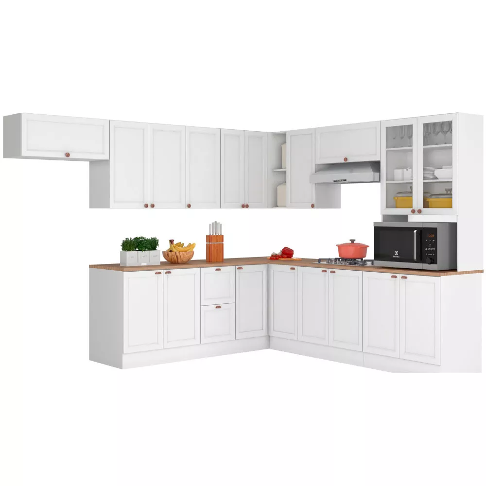 Image 1 of 5 of Cozinha Completa Unna 18 Portas 2 Gavetas Poliman Móveis