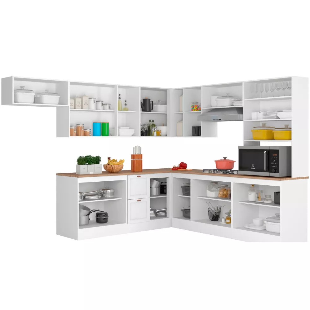 Image 2 of 5 of Cozinha Completa Unna 18 Portas 2 Gavetas Poliman Móveis