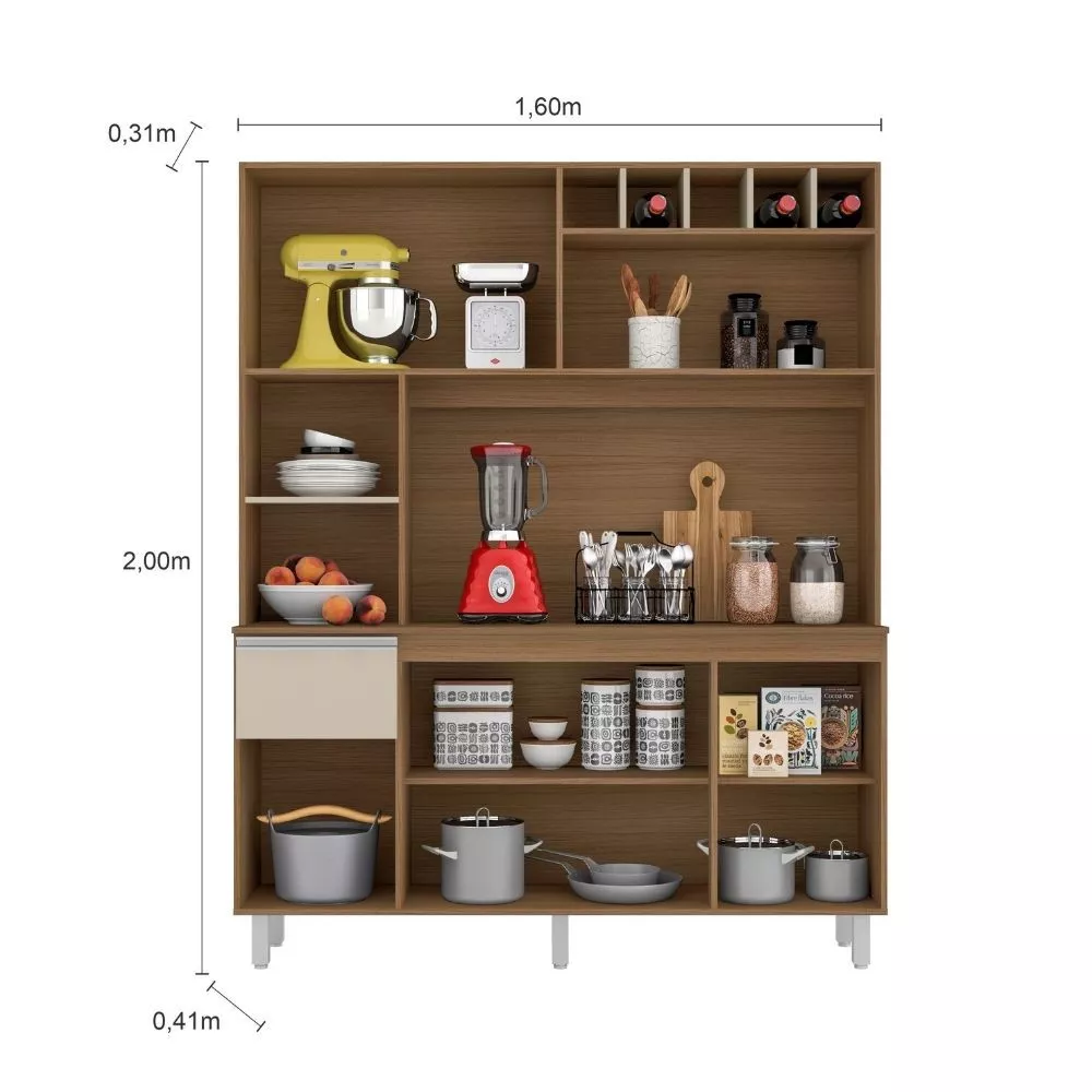 Kit Cozinha 6 Portas 1 Gaveta Alice