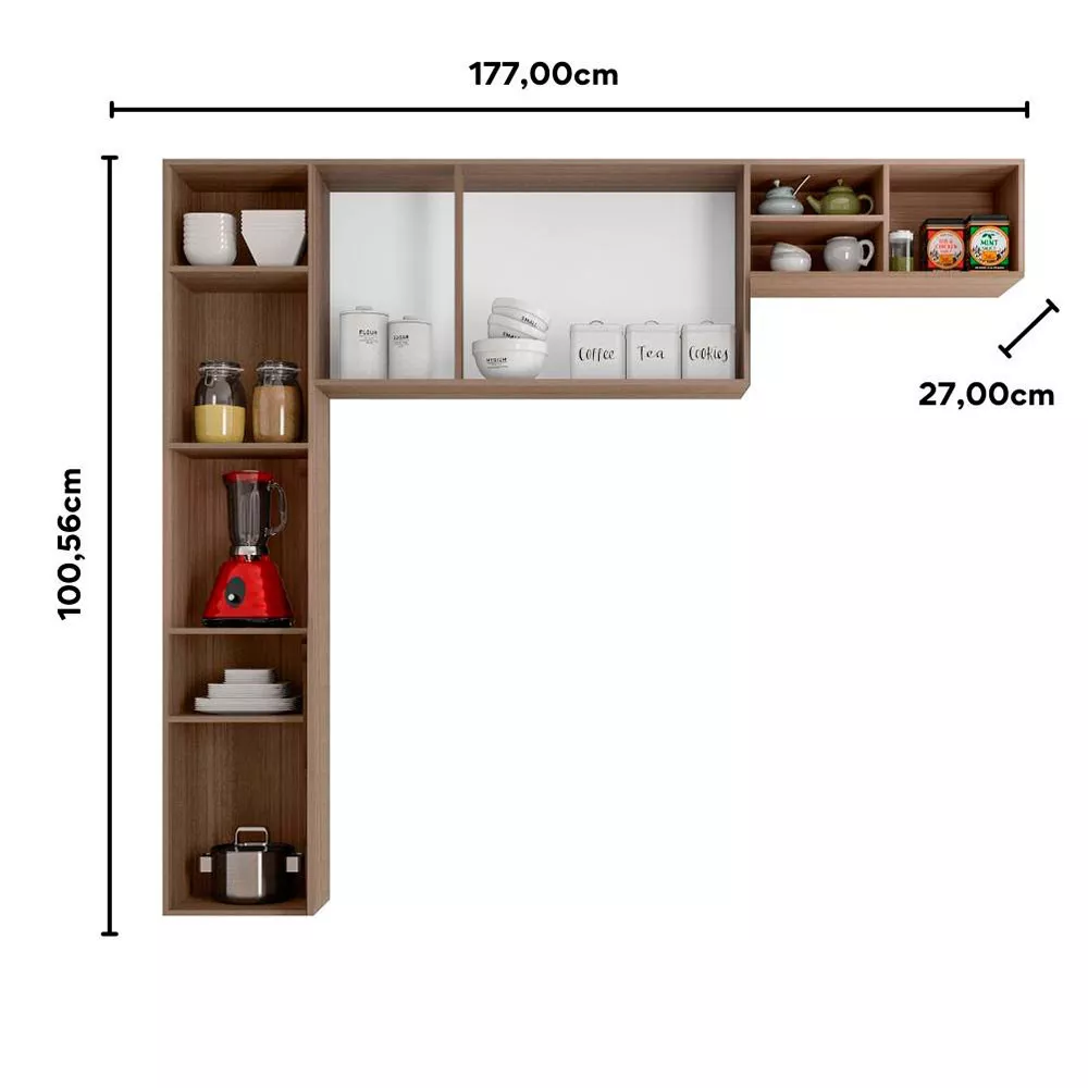 Cozinha Compacta 3 Peças Laura Poliman Móveis
