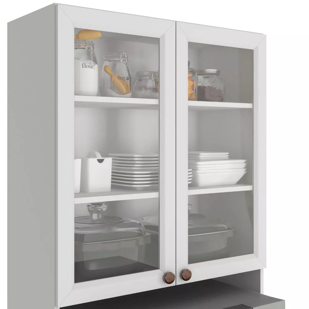 Paneleiro Duplo 1 Nicho 4 Portas Unna Poliman