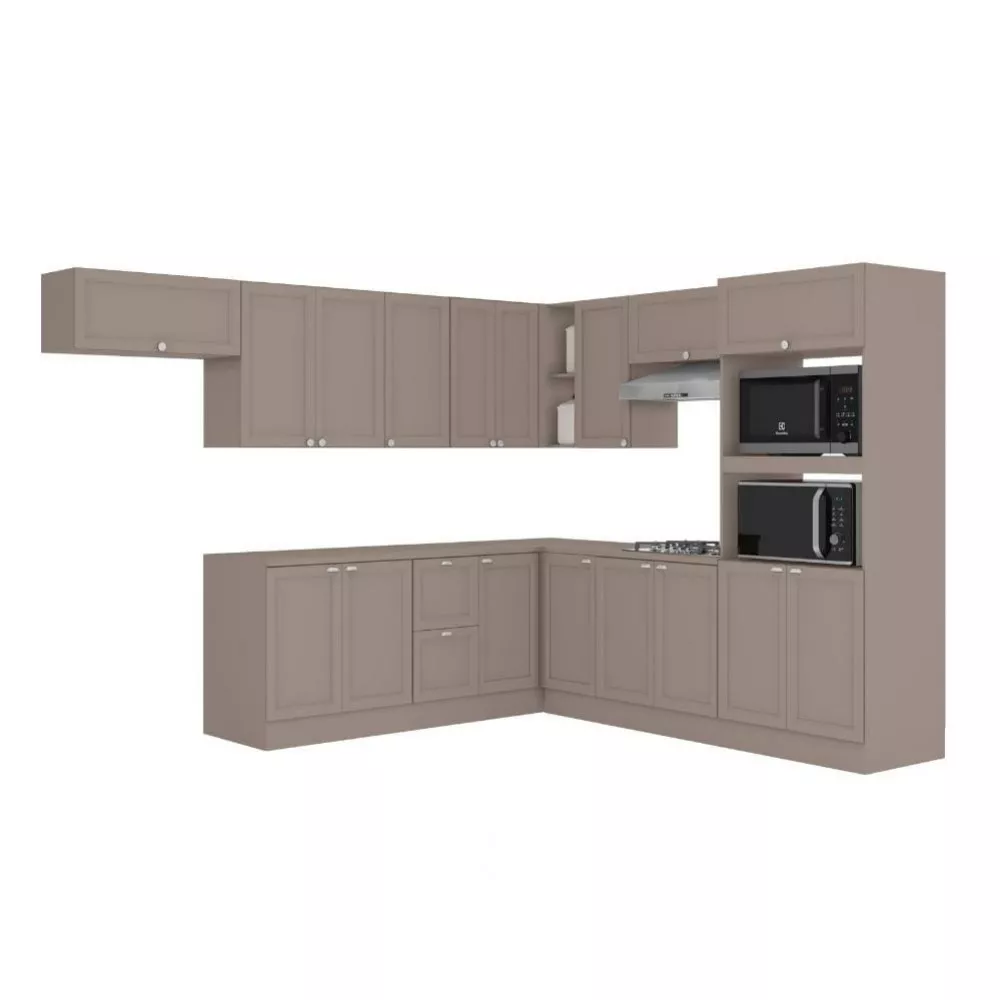 Cozinha Completa Unna 17 Portas 2 Gavetas Poliman Móveis