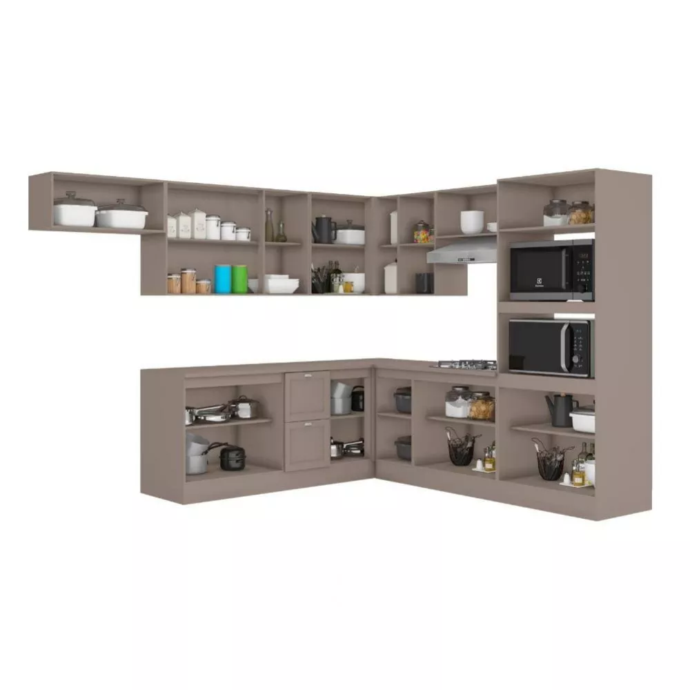 Cozinha Completa Unna 17 Portas 2 Gavetas Poliman Móveis