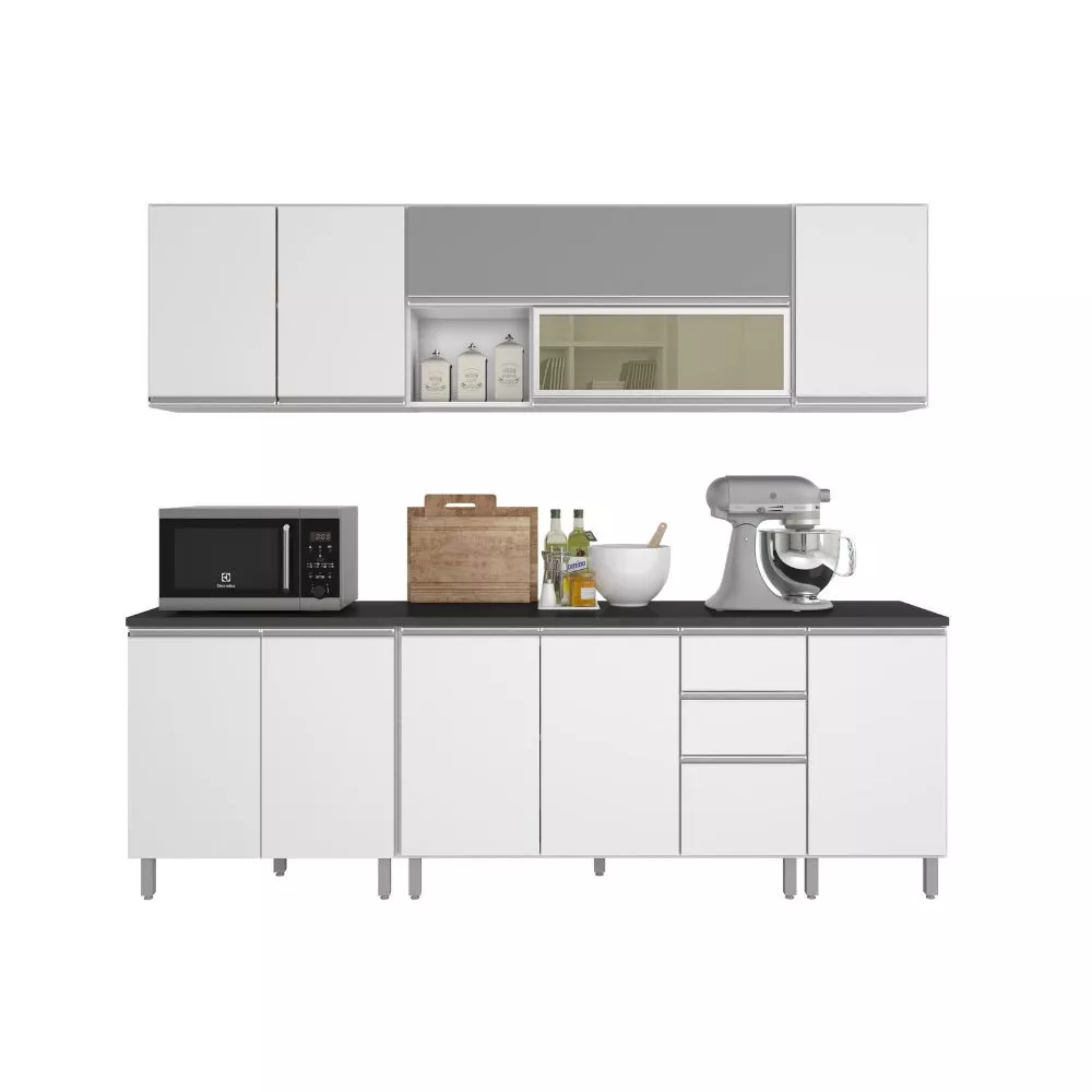 Cozinha Completa Evidence 11 Portas 2 Gavetas Poliman Móveis