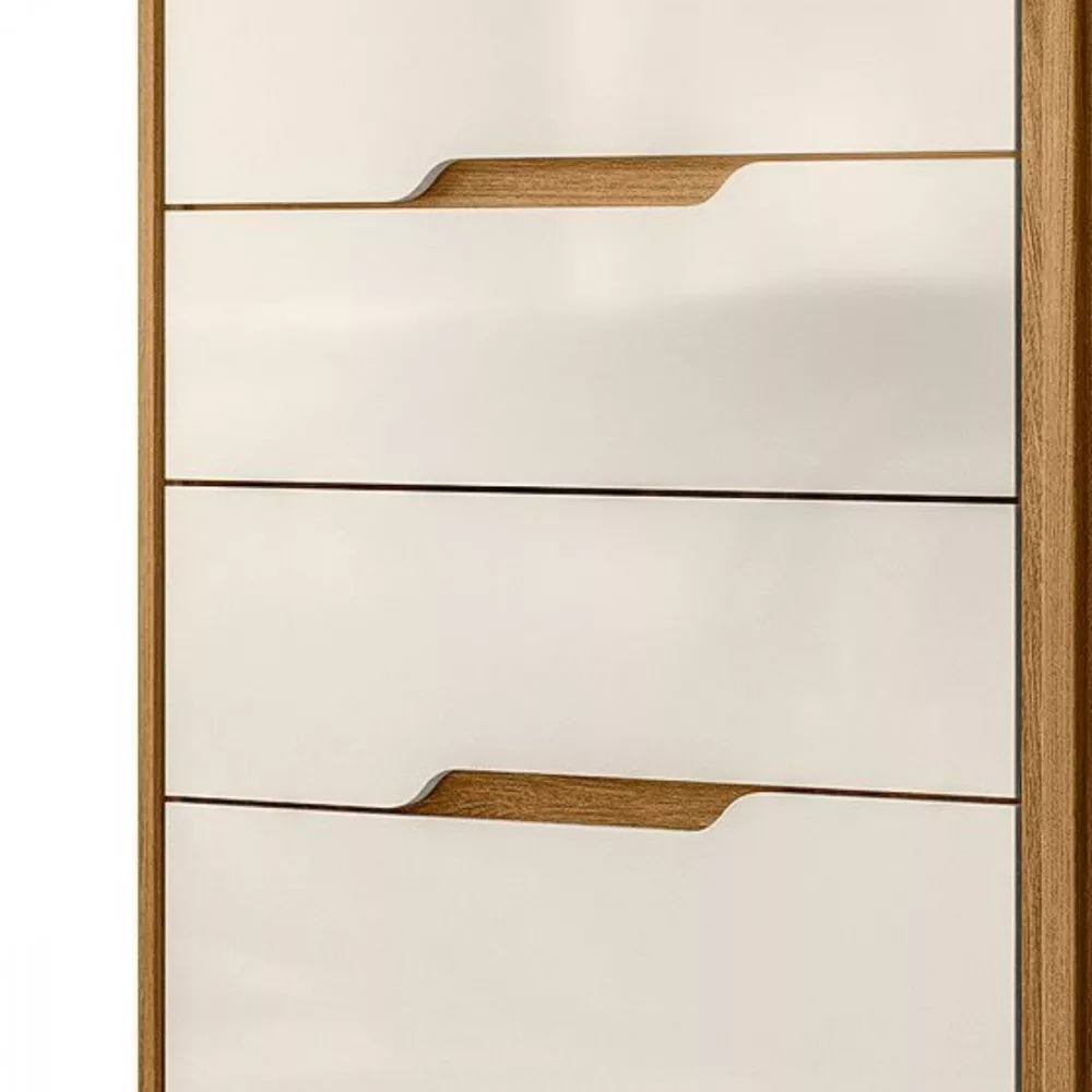 Cômoda Texas  Com 4 Gavetas e 2 Portas Ripado Moval