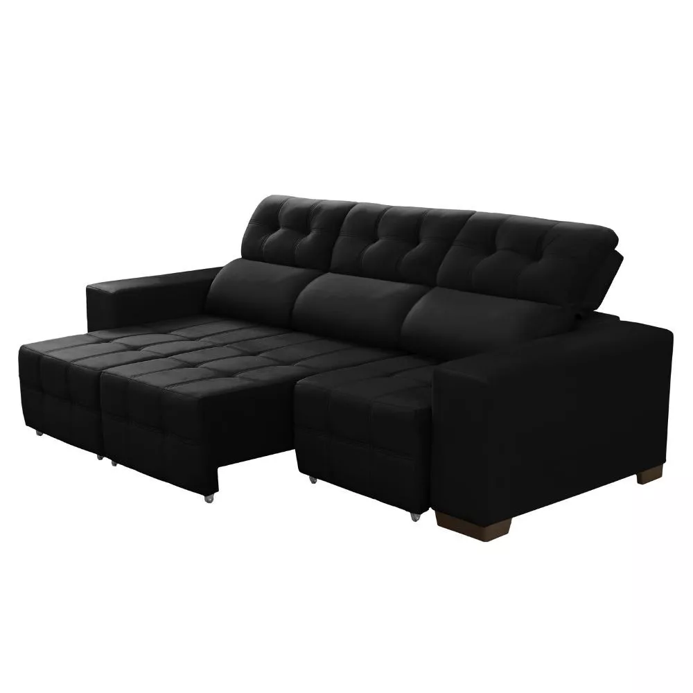 Estofado Jandaia Napole 3 Lugares Retrátil e Reclinável