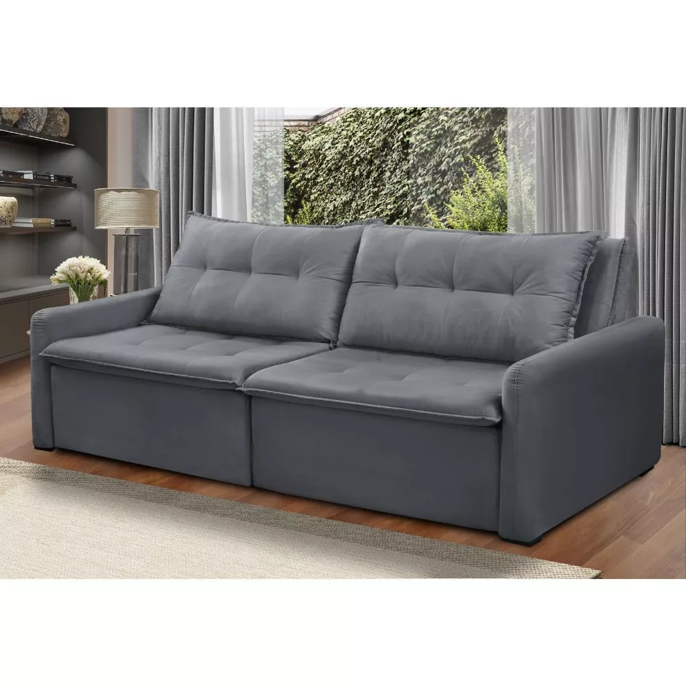 Estofado Jandaia Slim Bicama 2 Lugares Com Encostos Reclináveis em 03 estágios