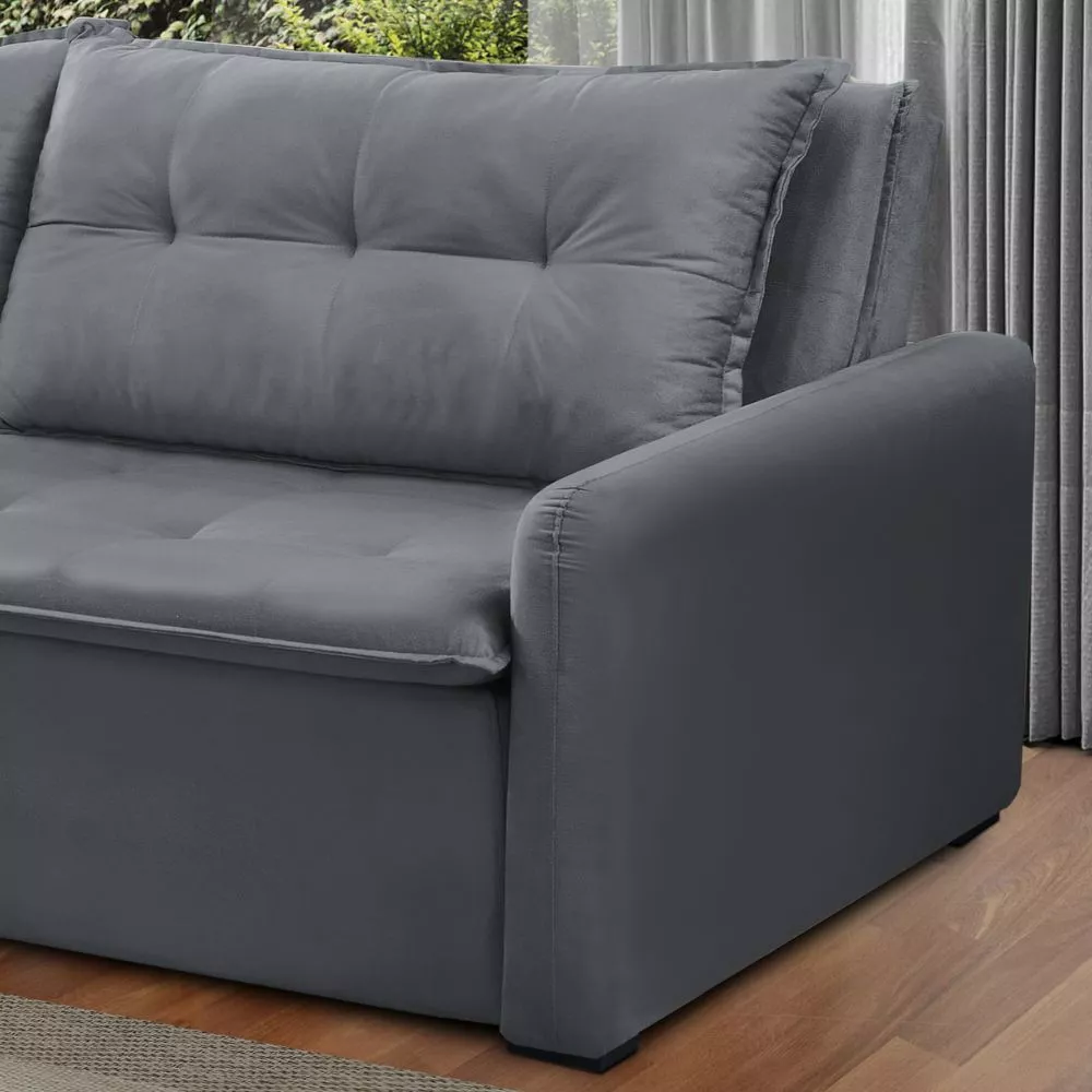 Estofado Jandaia Slim Bicama 2 Lugares Com Encostos Reclináveis em 03 estágios