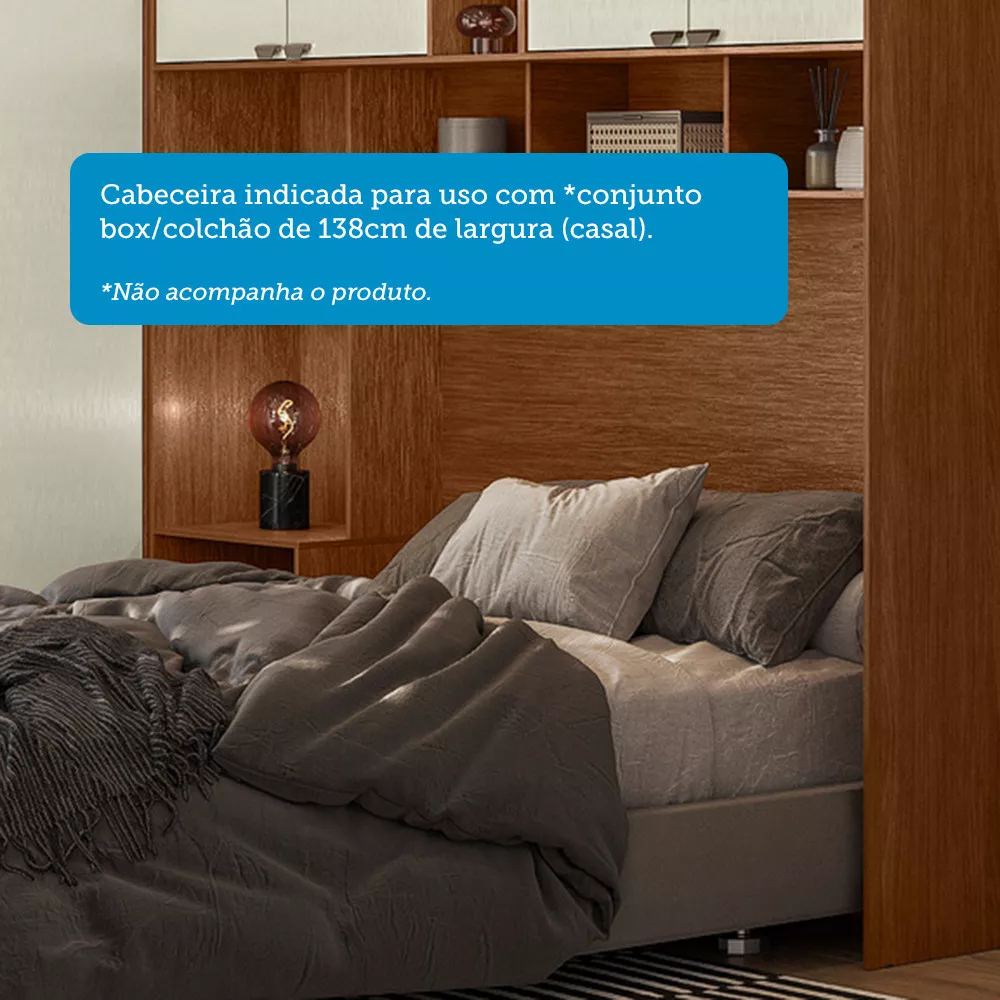 Imagem 9 de 13 de Guarda Roupa de Canto com 7 Portas 4 Gavetas e Cabeceira Lugano Santos Andirá