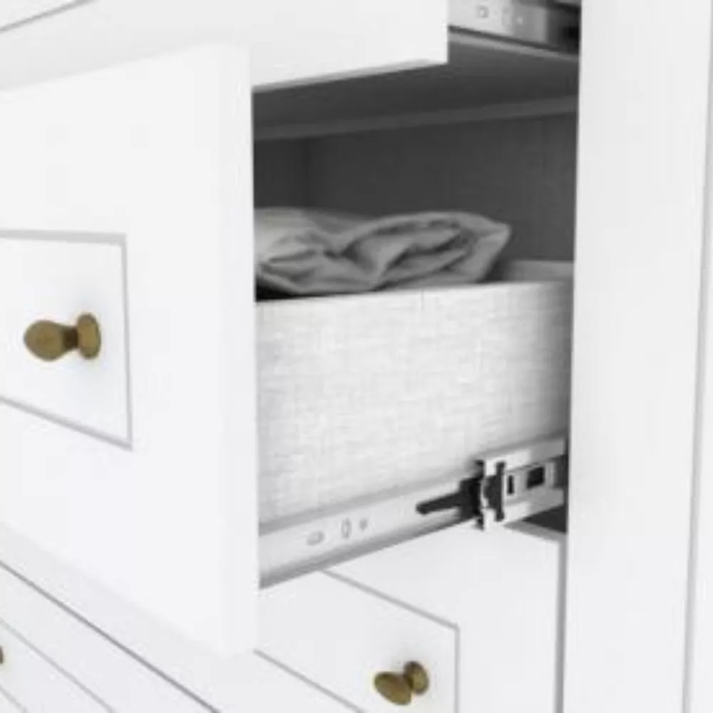 Conjunto Quarto Henn Americana 2 Peças 7 Portas 8 Gavetas Guarda Roupa + Cômoda