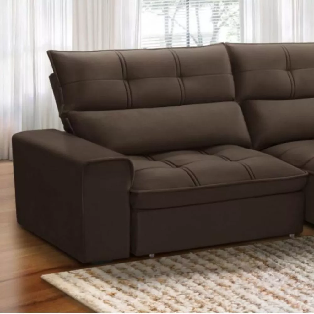 Sofa 3 Lugares Retratil E Reclinavel Ferguile Lotus
