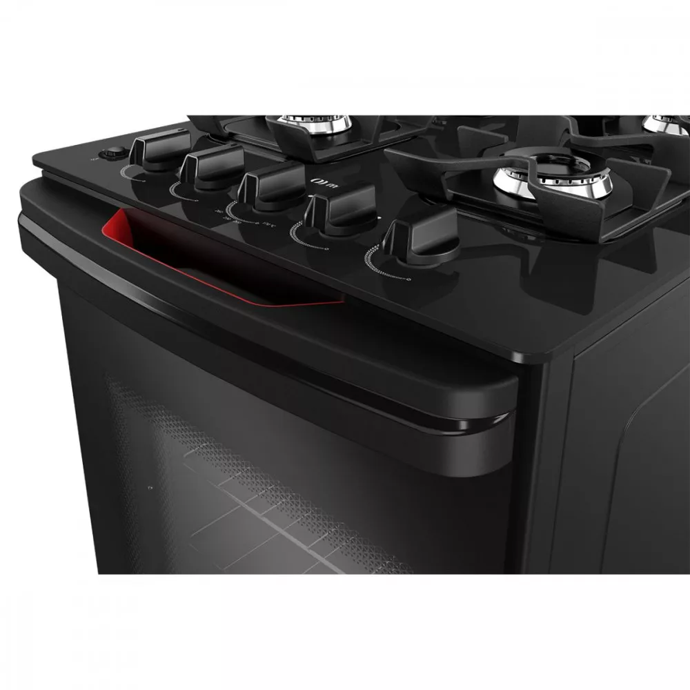 Fogão Mueller 4 Bocas Com Mesa De Vidro E Grades De Ferro