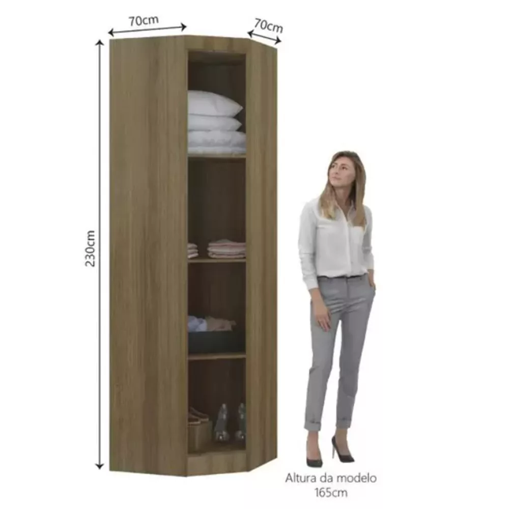 Imagem 10 de 11 de Conjunto Quarto Eucamoveis Paris 5 Peças 8 Portas 6 Gavetas