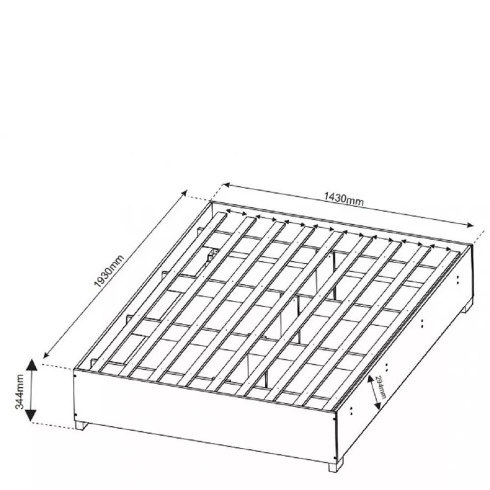 Image 3 of 4 of Cama Casal para Colchão Box Agnes Viero