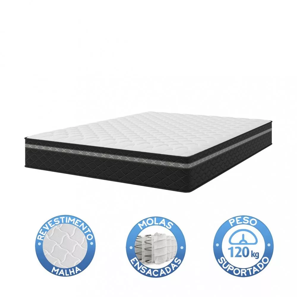 Colchão Casal 138cm Molas Ensacadas Bari Umaflex