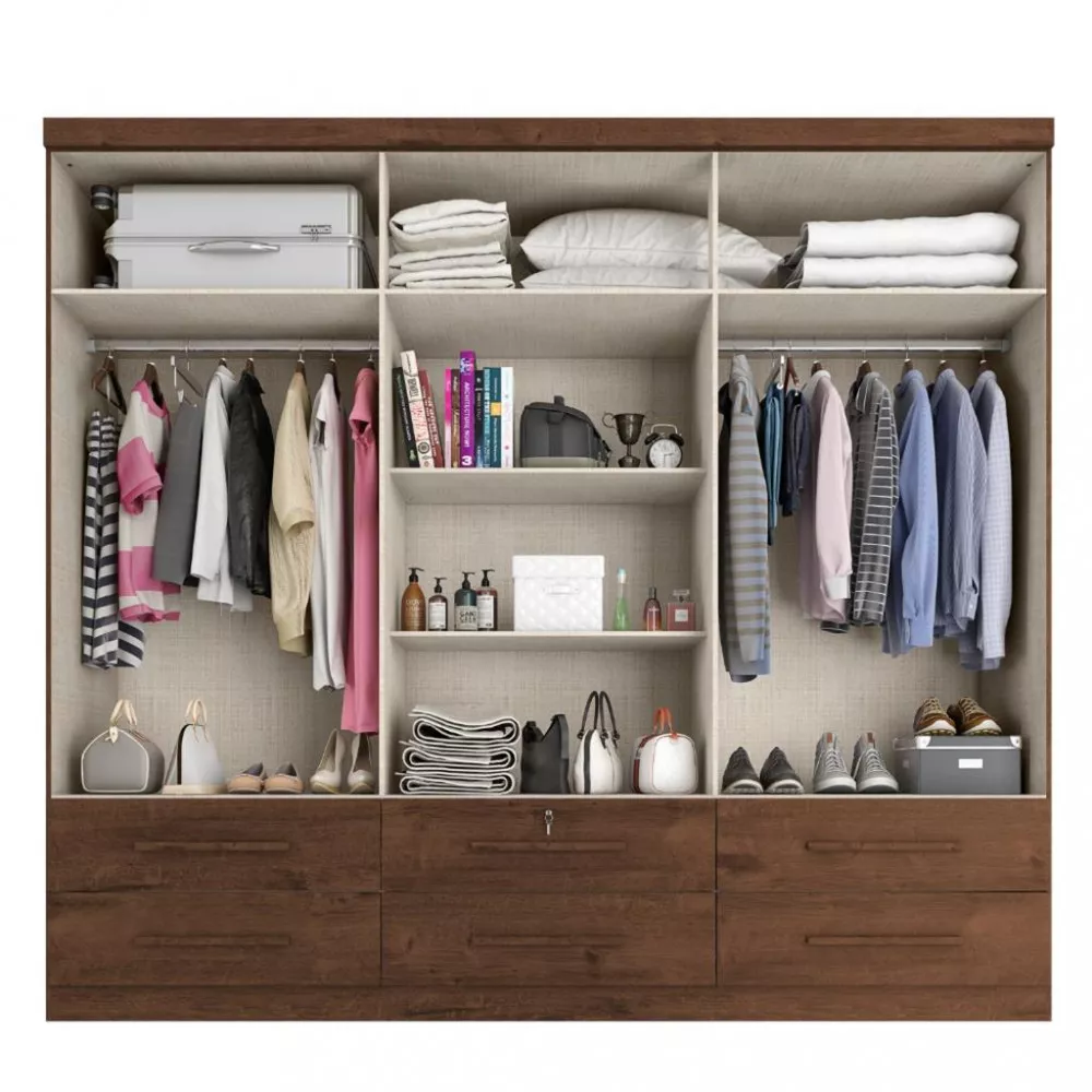 Image 2 of 4 of Guarda Roupa Casal 6 Portas 6 Gavetas Maximus Plus II Zanzini