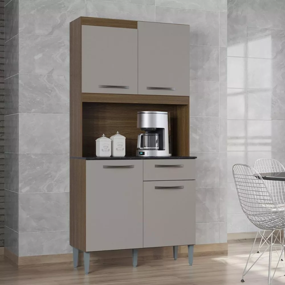 Image 0 of 4 of Cozinha Compacta 4 Portas 1 Gaveta 90cm Livia Poquema