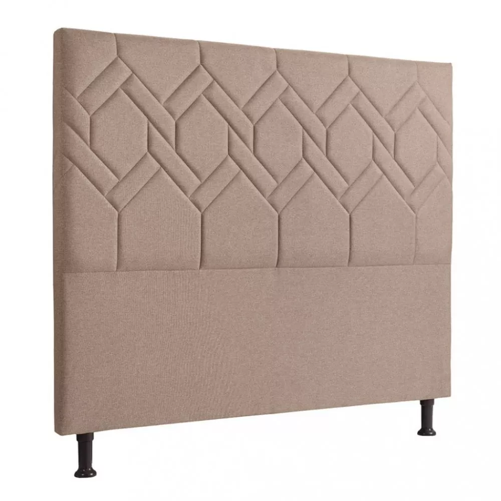 Cabeceira Estofada King 195cm Linho Alana JS Móveis