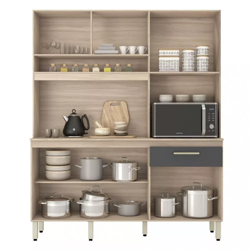 Cozinha Compacta 6 Portas 1 Gaveta com Tampo Alamo Demobile