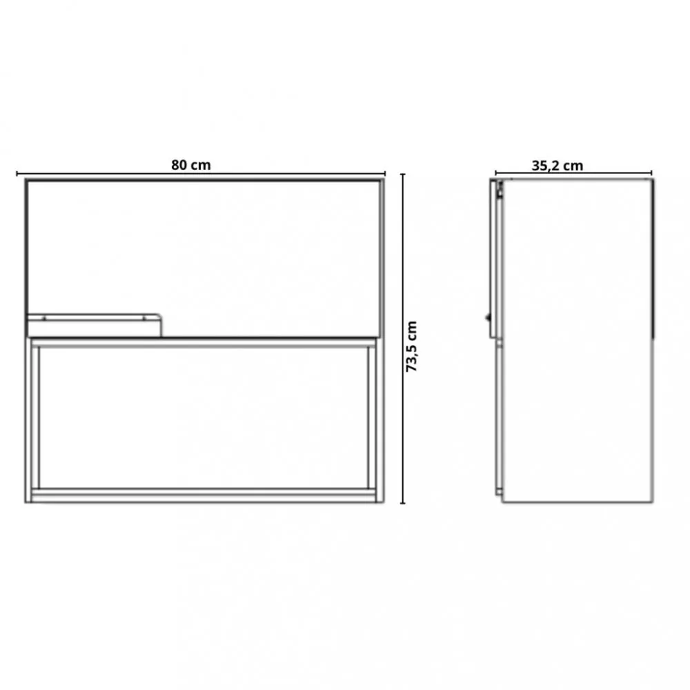 Armario Aereo 1 Porta Manhattan Herval