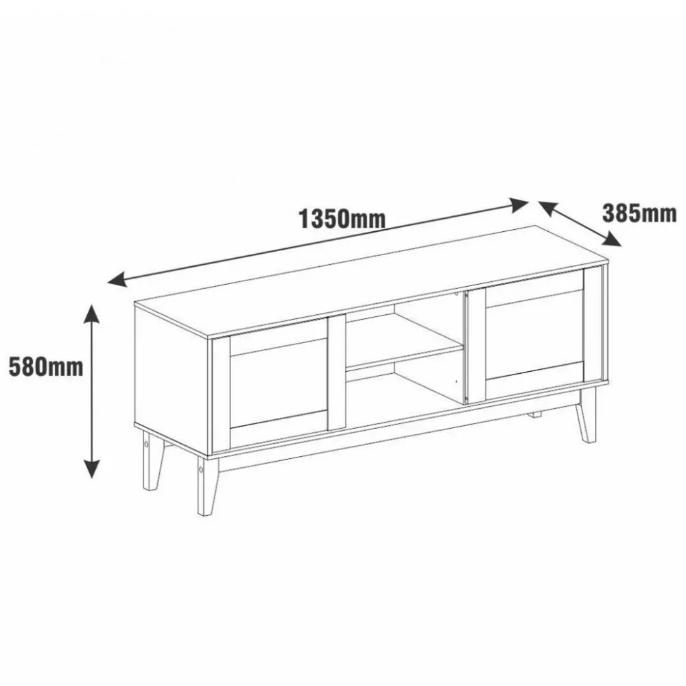 Rack para Tv até 60 Polegadas 2 Portas 135cm Safira Plus Casa D