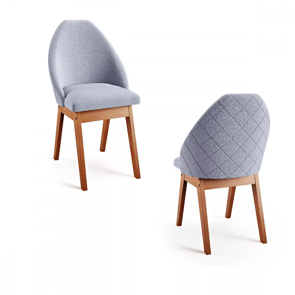 Conjunto Sala de Jantar Mesa Redonda 137cm 6 Poltrona Grécia Madetal