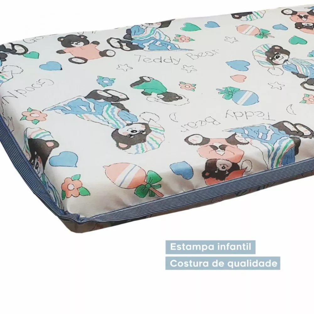Image 1 of 4 of Colchão Berço (7x91x39) Espuma D18 Sleep Tigus Baby