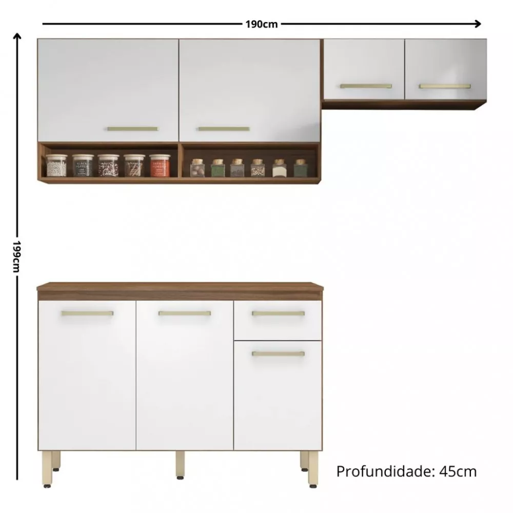 Image 3 of 4 of Cozinha Modulada 3 Peças Dama Demobile