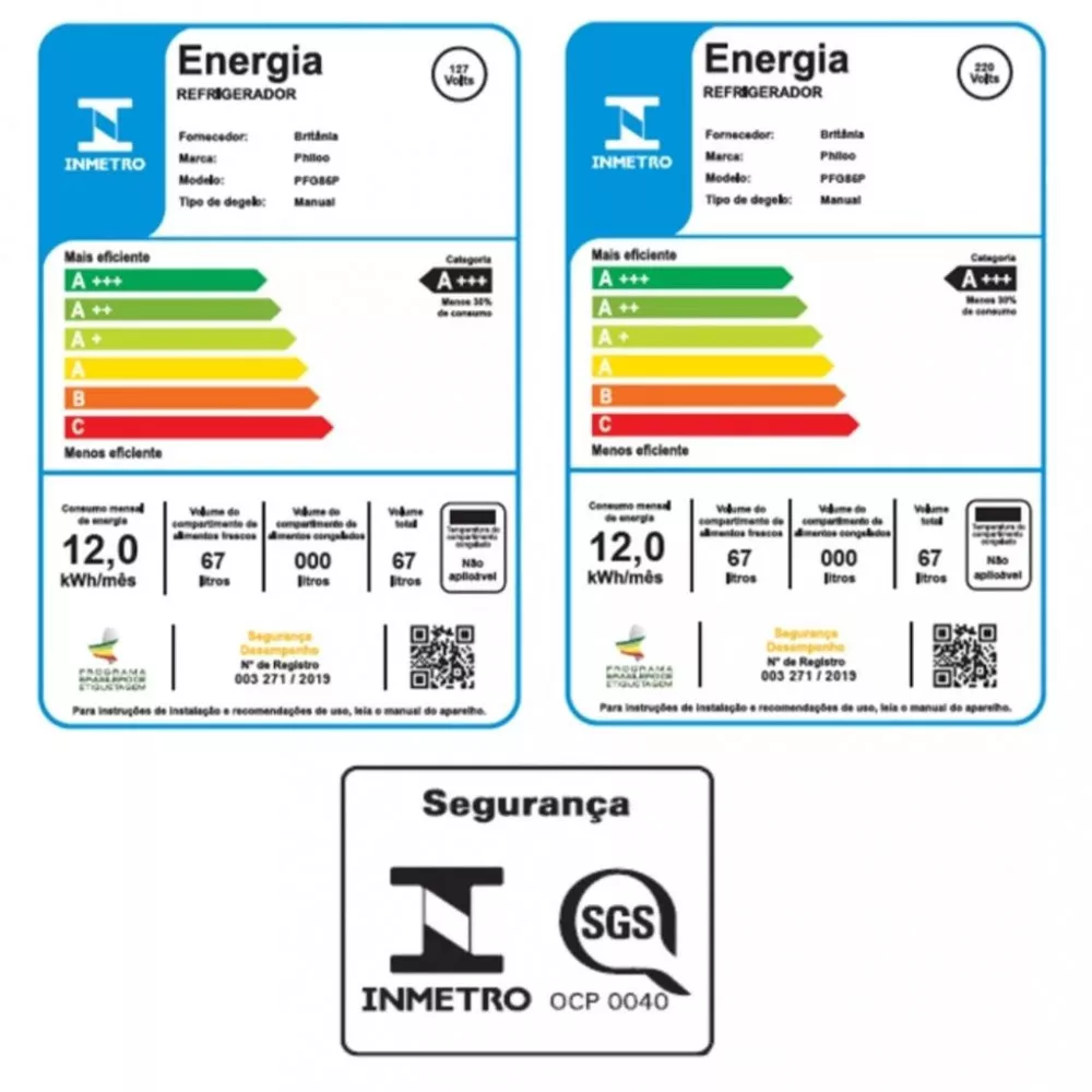 Frigobar Philco PFG85P 68L