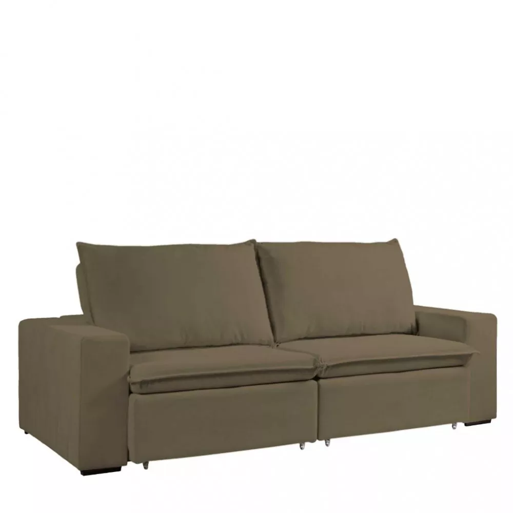 Sofá 4 Lugares Retrátil Reclinável com Massageador 250cm Veludo Daniela Takei