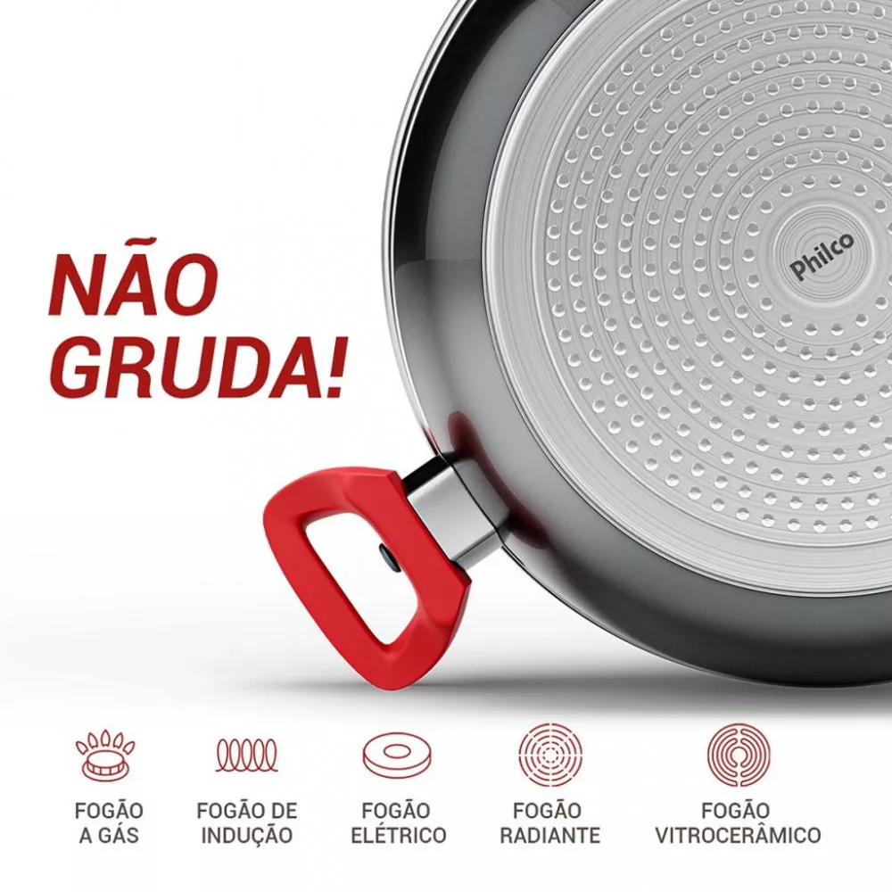 Image 4 of 7 of Panela Philco PPH280ACR Redstone com Tampa de Vidro 6,1L