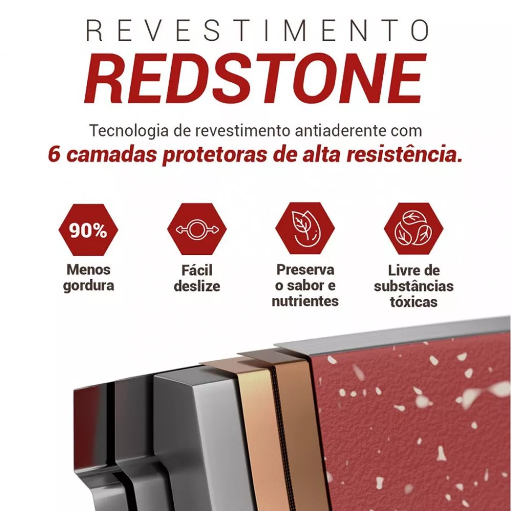 Image 6 of 7 of Panela Philco PPH280ACR Redstone com Tampa de Vidro 6,1L